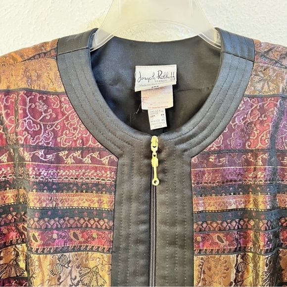 Vintage Joseph Ripkoff burgundy metallic sheen jacket - Picture 2 of 8